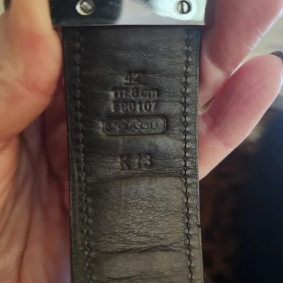 Coach Brown Leather Belt Sz 42 - Picture 4 of 9